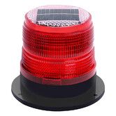 Solar Strobe Warning Safety Flashing Light, Ceiling Strobe Light, with Strong Magnetic Base Waterproof for Construction, Traffic, Red
