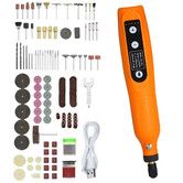 Cordless Rotary Tool 5 Speed Grinder Electric Detail Sander Engraving Pen for Sanding,Polishing,Drilling,Etching,Engraving,DIY Crafts Color Orange