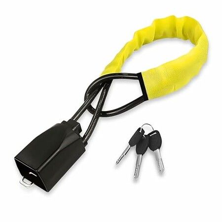 Car Steering Wheel Lock with 3 Keys, Seat Buckle Lock, Anti-Theft Device Theft Prevention Car Lock Fit Most Car, SUV, Van,Truck