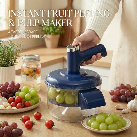 Automatic Fruit Peeler Machine Egg Beater For Home Kitchen,Camping and Travel,Suitable for Small Fruits,Berries,Tomatoes