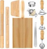 10Pcs Pasta Tool Set,Pierogi Maker Set,Rolling Pin, Dough Scraper,Gnocchi Board,Pierogi Maker,Ravioli Rolling Pin,Ravioli Stamp Maker For Kitchen Gift