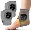 Foot Massager 2 in 1 Warming Wrap Relax & Renew Foot & Ankle Massager with 3 Modes & 4 Heat Levels,Portable for Home or Travel 2pack