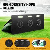 Soccer Ball Rebounder Board Kick Back Wall Goal Football Drills Training Rebound Passing Shooting Practice Equipment Sports Portable 2 Angles 100x42cm