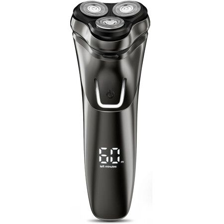 Premium Mens Electric Razor Cordless Wet/Dry Rotary Shaving,Gentle on Sensitive Skin,USB Fast Charging & Precision Trimmer Upgraded Gorgeous Black