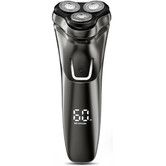 Premium Mens Electric Razor Cordless Wet/Dry Rotary Shaving,Gentle on Sensitive Skin,USB Fast Charging & Precision Trimmer Upgraded Gorgeous Black