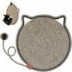 Cat Scratcher Mat Natural Cotton Rope Scratch Pad 15.7in Round Horizontal Floor Scratching Pads for Indoor Cats,Furniture Protector for Wall,Sofas(Black)