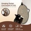 Cat Scratcher Mat Natural Cotton Rope Scratch Pad 15.7in Round Horizontal Floor Scratching Pads for Indoor Cats,Furniture Protector for Wall,Sofas(Black)