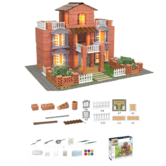 Mini House Building Kit Real Bricks Tiles STEAM DIY Craft Christmas Birthday Gift Educational Construction Toy 432pcs