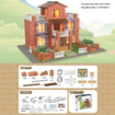 Mini House Building Kit Real Bricks Tiles STEAM DIY Craft Christmas Birthday Gift Educational Construction Toy 432pcs