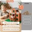 Mini House Building Kit Real Bricks Tiles STEAM DIY Craft Christmas Birthday Gift Educational Construction Toy 432pcs