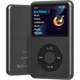 MP3 Player with Bluetooth Portable Music Digital Players Supports Playlist Audiobook Video Nice Gadget for Kids Black