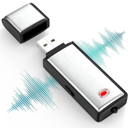 32G Voice Recorder, Digital Audio Recorder with 750 Hours Recording Capacity Noise Reduction USB Recording Device for Lecture, Interview, Meeting Class
