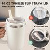 2 Pcs Stanley Lid Replacement 40 oz, Only for Stanley Quencher H2.0 Cup Accessories, Spill Proof Design, High End Heat Resistant Material