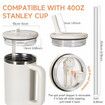 2 Pcs Stanley Lid Replacement 40 oz, Only for Stanley Quencher H2.0 Cup Accessories, Spill Proof Design, High End Heat Resistant Material