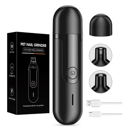 Dog Nail Grinder,Low-Vibration Dog Nail Trimmers Electric Pet Paws Toenail Grooming Tool for Dogs Cats