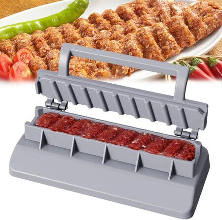 Kebab Maker BBQ Meat Skewer Machine Kebab Press Maker Reusable Plastic BBQ Skewer Maker Kebab Preparation Bbq Tool Outdoor Barbecue Party Gadget