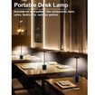 2Pcs Cordless Table Lamps, Rechargeable 1200mAh Battery Powered Outdoor Table Lamps for Restaurant, Patio, Bedroom, Bedside Night Lamp, Black