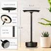 2 Pcs Cordless Table Lamps Rechargeable, 2000mAh Portable LED Table Light, for Patio, Restaurant, Home, Outdoor, Black
