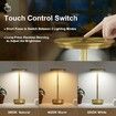 2 Pcs Cordless Table Lamps Rechargeable, 2000mAh Portable LED Table Light, for Patio, Restaurant, Home, Outdoor, Gold
