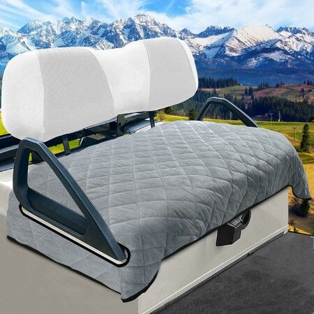 Golf Cart Seat Covers,Golf Cart Seat Towel Blanket,Short Plush Surface,Fits EZGO,Yamaha,Club Car and Other 2-Seat Golf Carts,130 x 77.5cm,Gray