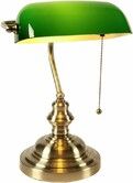 Vintage Desk Lamp, Glass Desk Lamp, Table Lamp Bankers Lamp, Table Lamps with Green Glass Shade, Suitable for Home Office Study Room Library Workplace