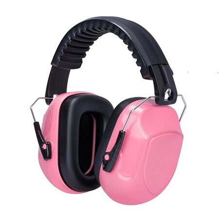 Noise Cancelling Headphones for Men Women, SNR 33dB Ear Muffs for Noise Reduction, Adjustable Ear Muffs for Construction, Pink