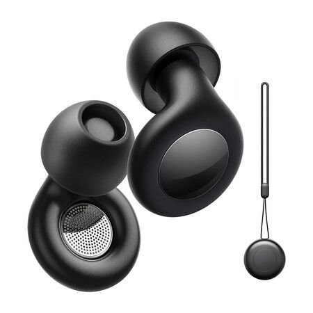 Ear Plugs for Sleeping Noise Cancelling, Reusable Silicone Ear Plugs for Noise Reduction, Earplugs for Sleep, Concerts, Travel, Snoring, One Size, Black