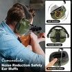 Noise Reduction Ear Protection Ear Muffs, Shooting Ear Protection, SNR 28dB Noise Cancelling Headphones for Men Women Kids Autism, Green