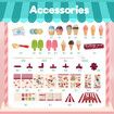 Kids Ice Cream Toy Set Pretend Role Play Kitchen Food Cardboard Building Kit STEM Educational Learning Interactive Preschool Activity Centre Shop 3+