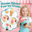 Kids Ice Cream Toy Set Pretend Role Play Kitchen Food Cardboard Building Kit STEM Educational Learning Interactive Preschool Activity Centre Shop 3+