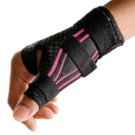 Ergonomical Thumb Brace Right Hand or Left Hand for Arthritis Pressure and Support, Thumb Splint for Trigger Thumb Pink