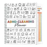 ADHD Cleaning Planner for Men Women, Undated Daily, Weekly and Monthly Cleaning Schedule and Checklist, Household Chores Organizer Notebook