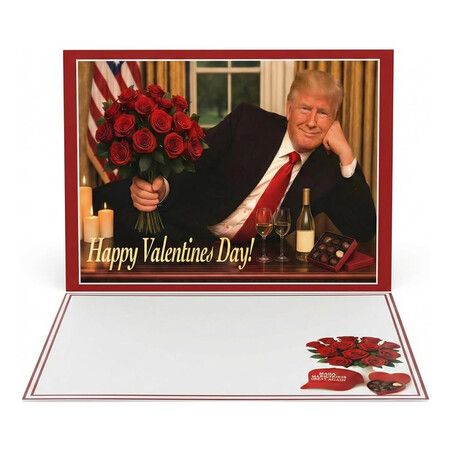 Trump Valentines Day Card, Funny Trump Talking My Message Valentine Card, Making Love Great Again Card Gifts for Couples