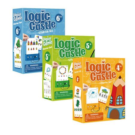 3 Pack Set Logic Castle Board Game Logic Case Logic Puzzle Thought Training Education Toy Beginner Intermediate and Advanced