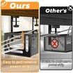 Cable Management Under Desk Cable Management No Drill,Metal Cable Organiser with Clamp for Standing Desk,Cord Organiser for Home Office,Black