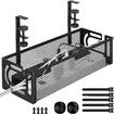 Cable Management Under Desk Cable Management No Drill,Metal Cable Organiser with Clamp for Standing Desk,Cord Organiser for Home Office,Black