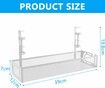 Cable Management Under Desk Cable Management No Drill,Metal Cable Organiser with Clamp for Standing Desk,Cord Organiser for Home Office,White