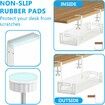 Cable Management Under Desk Cable Management No Drill,Metal Cable Organiser with Clamp for Standing Desk,Cord Organiser for Home Office,White