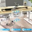 Cable Management Under Desk Cable Management No Drill,Metal Cable Organiser with Clamp for Standing Desk,Cord Organiser for Home Office,White
