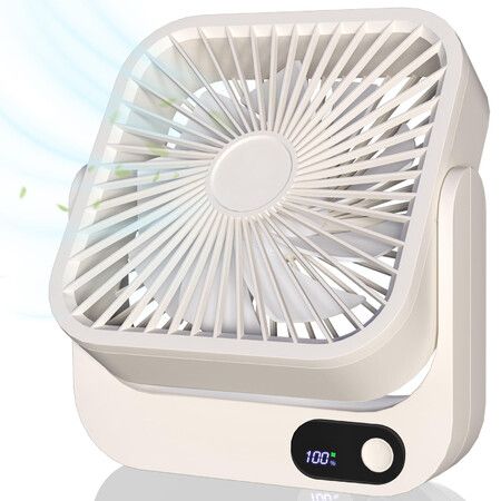 Magnetic Cruise Ship Approved Fan,5000mAh Battery Operated Portable Fan with 5 Speeds,Magnetically Sticks on Cabin Ceilings and Walls