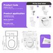 Non Electric Bidet Toilet Seat WaterMark Certified D Shape Dual Nozzle Manual Wash Soft Close Lid Freshwater Sprayer Easy Installation Hygieia