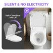 Non Electric Bidet Toilet Seat WaterMark Certified D Shape Dual Nozzle Manual Wash Soft Close Lid Freshwater Sprayer Easy Installation Hygieia