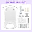Non Electric Bidet Toilet Seat WaterMark Certified D Shape Dual Nozzle Manual Wash Soft Close Lid Freshwater Sprayer Easy Installation Hygieia