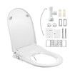 Non Electric Bidet Toilet Seat WaterMark Certified D Shape Dual Nozzle Manual Wash Soft Close Lid Freshwater Sprayer Easy Installation Hygieia