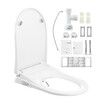 Non Electric Bidet Toilet Seat WaterMark Certified D Shape Dual Nozzle Manual Wash Soft Close Lid Freshwater Sprayer Easy Installation Hygieia