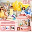 Large Claw Machine,Musical Electronic Arcade Game Console with Adjustable Sound Christmas Birthday Gift for Kids,Includes 30 Toys and 20 Surprise Eggs