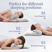 Memory Foam Cervical Pillow Ergonomic Orthopaedic Contour Neck Support Pressure Relief Shoulder Back Side Stomach Sleeper Cooling Cover Luxdream