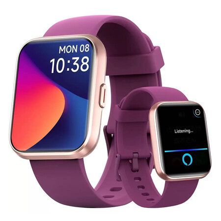 Smart Watches for Women Android and iPhone, 1.8 inch Alexa Built in Smartwatches Fitness Tracker Watch with Bluetooth Calls, IP68 Waterproof, Purple