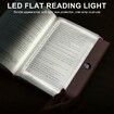Smart Flat Book Light,Rechargeable LED Eye Protection Clear Full Page Light,LED Reading Book Night Light with 3 Colors & Timer,Page Lights (Pink)