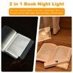 Smart Flat Book Light,Rechargeable LED Eye Protection Clear Full Page Light,LED Reading Book Night Light with 3 Colors & Timer,Page Lights (Pink)